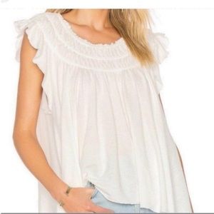 We The Free Short Sleeve White Top Size: XS